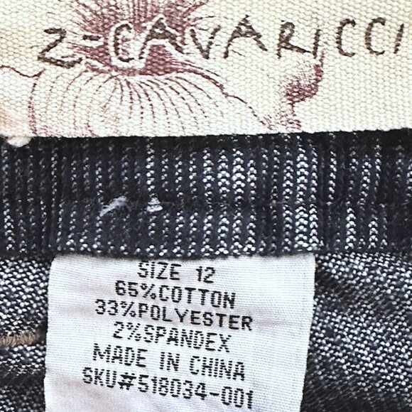 Z-Cavaricci Womens Size 12 Corduroy Jean Flared Leg Boho Y2K Style Mid Rise Pant - Picture 8 of 9